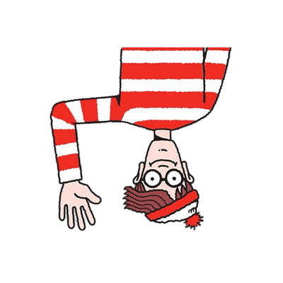 Peeking Cartoon Character